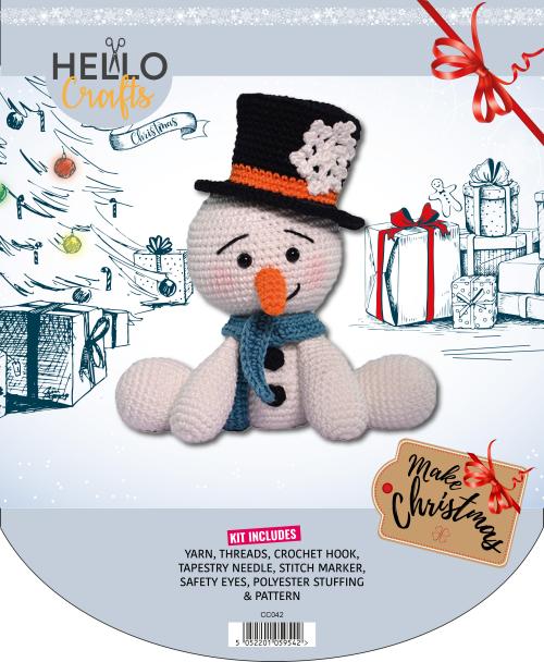 Knitty Critters - Christmas - Snowman | DIY Amigurumi Crochet Kit