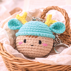Knitty Critters Amigurumi Keyrings - Sparksnou Dragon