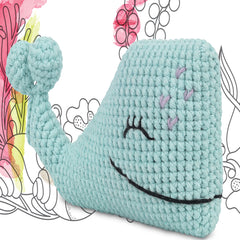 Knitty Critters - Pouch Pals I Splashy The Whale | DIY Amigurumi Crochet Kit