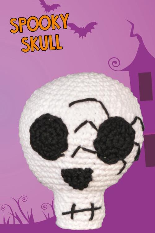 Knitty Critters - Creepy Capers - Spooky Skull | DIY Amigurumi Crochet Kit