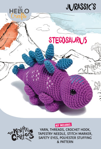 Knitty Critters - Jurassics - Stegosaurus | DIY Amigurumi Crochet Kit