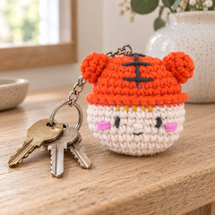 Knitty Critters Amigurumi Keyrings - Stripey Tiger