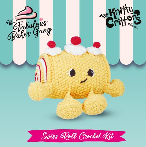 Knitty Critters – The Fabulous Baker Gang II – Swiss Roll | DIY Amigurumi Crochet Kit