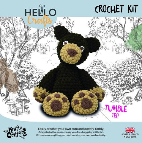 Knitty Critters - Main Collection - Tumble Ted | DIY Amigurumi Crochet Kit