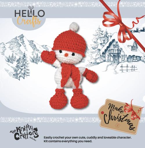 Knitty Critters - Big Christmas - Twinkle Snowman | DIY Amigurumi Crochet Kit