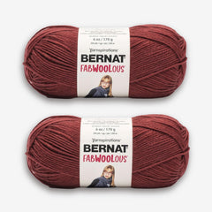 2 Ball Pack Bernat Fabwoolous Aran Yarn 160g