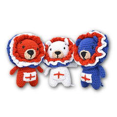 Knitty Critters - Pouch Pals - Three Lions | DIY Amigurumi Crochet Kit