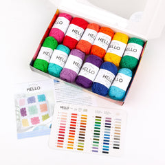 Hello Cotton Yarn - 12 x 25g Ball Collection | Vibrant Colours