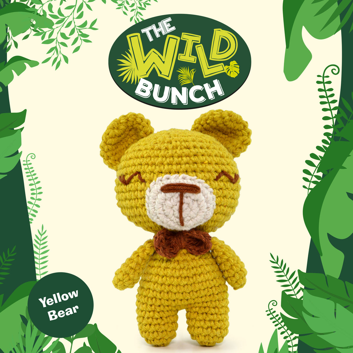 Knitty Critters - Wild Bunch - Yellow Bear | DIY Amigurumi Crochet Kit