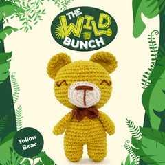 Knitty Critters - Wild Bunch - Yellow Bear | DIY Amigurumi Crochet Kit