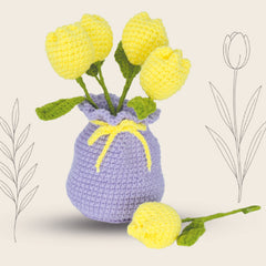 Forever Florals - Tulips and Vase Crochet Kit