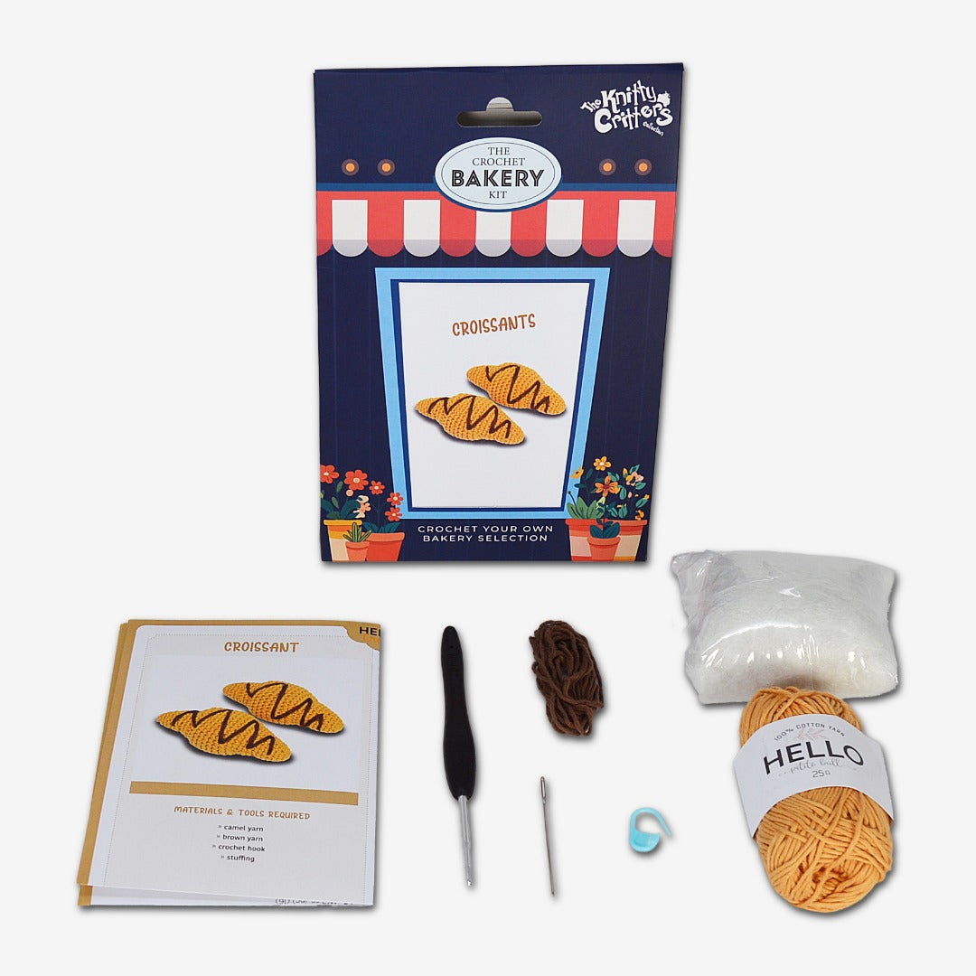 Knitty Critters - Bakery Selection - Croissants | DIY Amigurumi Crochet Kit