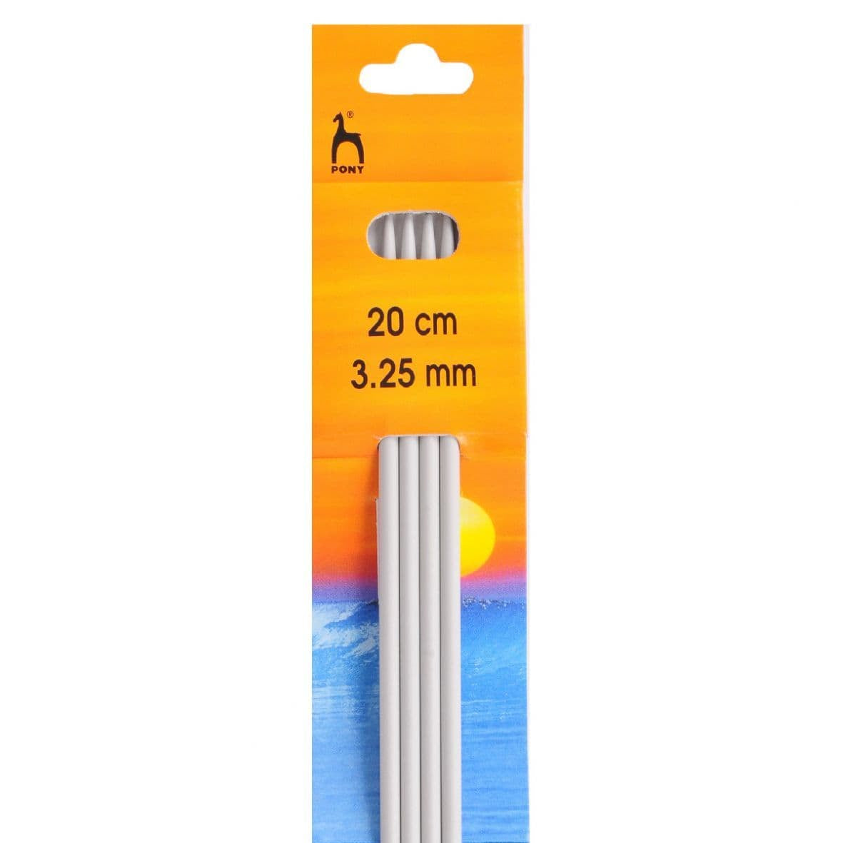 Pony Double Pointed Knitting Needles Set of 4 - 20cm (Option: 3mm, 3.25mm)