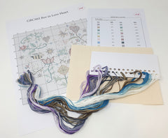 Folk Art - Counted Cross Stitch Kit - Bee In Love Heart