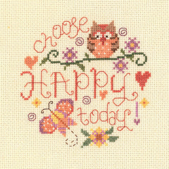 Folk Art - Counted Cross Stitch Kit - Happy Today
