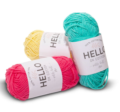 Hello Cotton Yarn - 25g Ball | 100% Cotton Multiple Colours Available