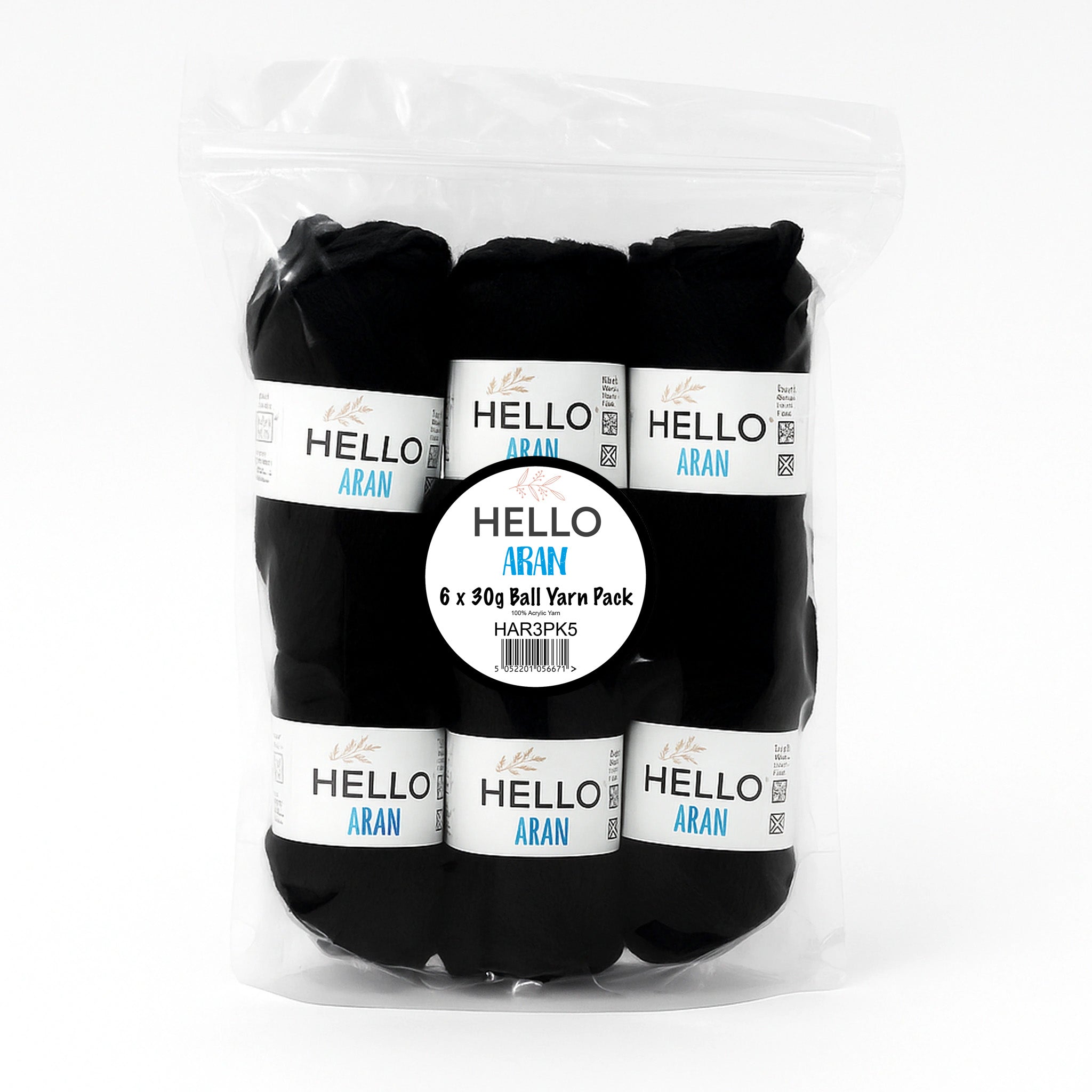 Hello Aran Yarn Pack – 6 x 30g Balls
