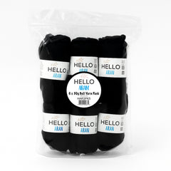 Hello Aran Yarn Pack – 6 x 30g Balls