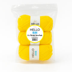 Hello Aran Yarn Pack – 3 x 75g Balls