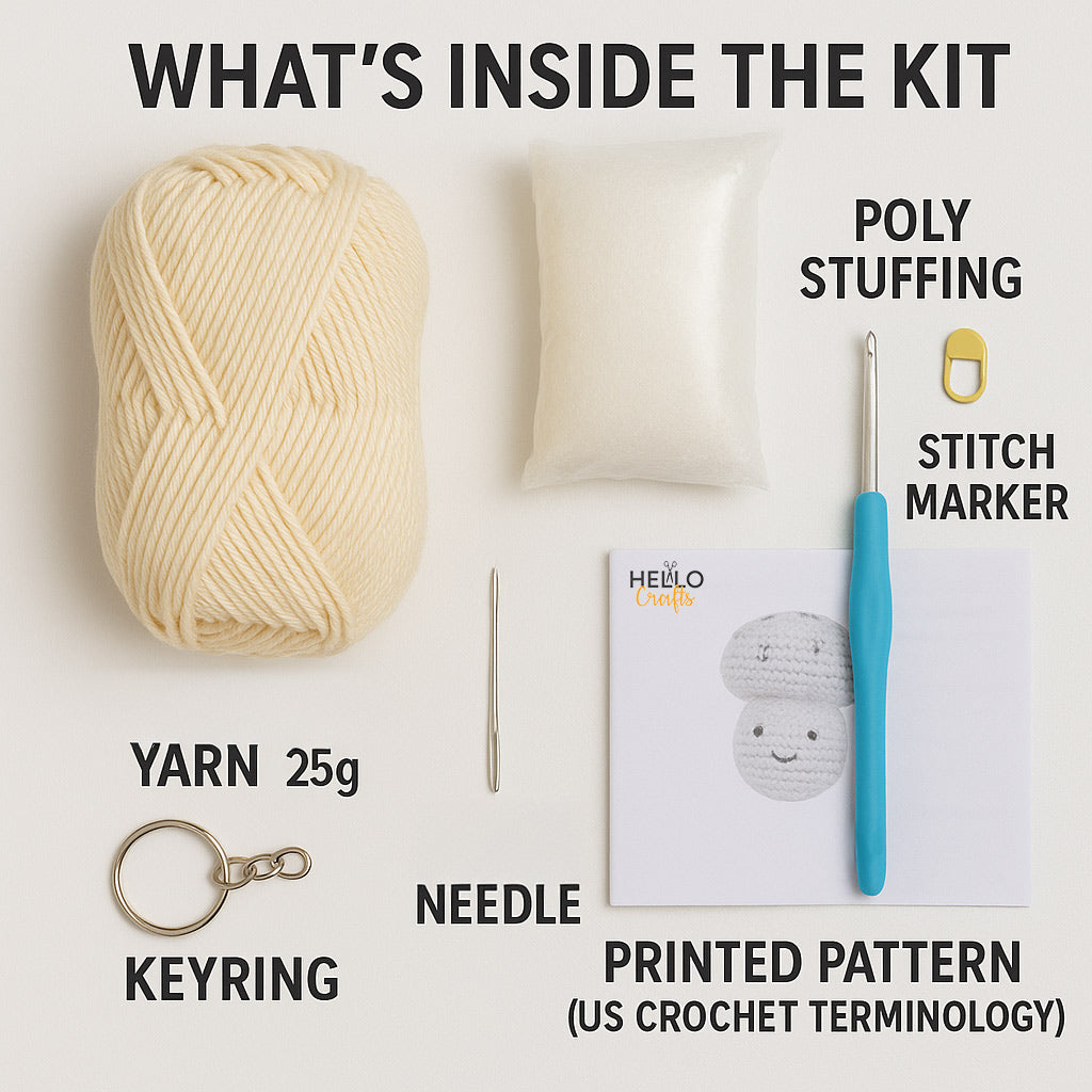 Knitty Critters – Woodland – Beaver | DIY Amigurumi Crochet Keyring Kit