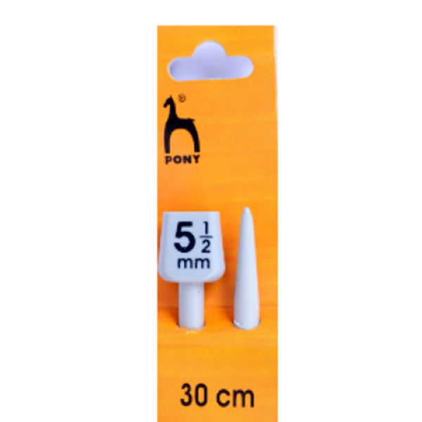 Pony Single Pointed Knitting Needles - 30cm (Option: 2.75mm, 3mm, 3.75mm, 4.5mm, 5.5mm, 6.5mm, 7mm, 10mm)