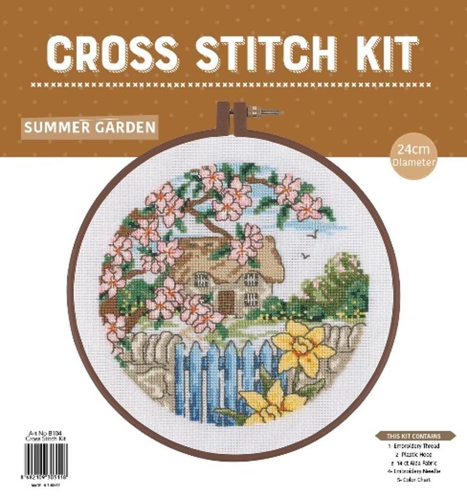 Cross Stitch Hoop Kit - Summer Garden