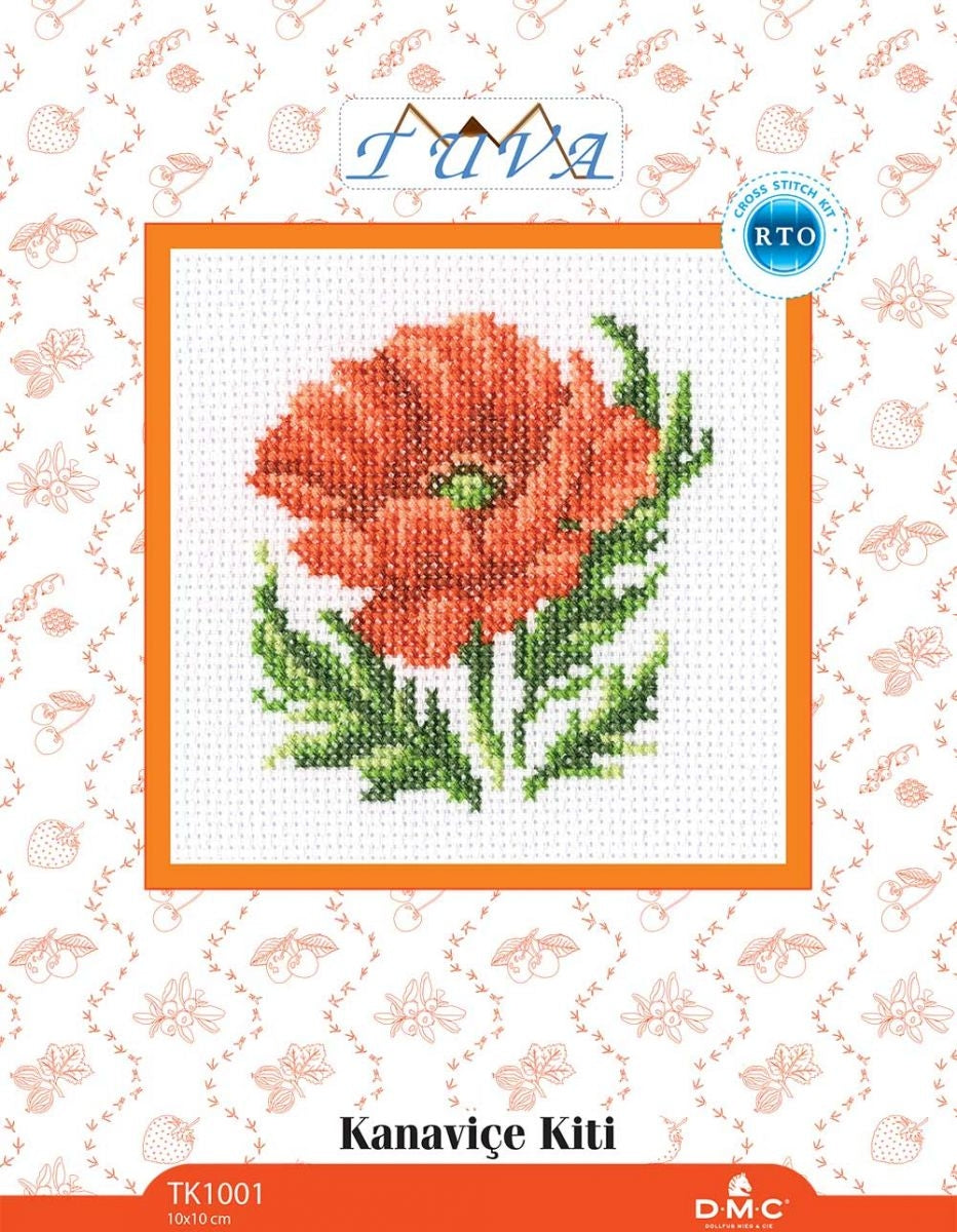 Tuva Cross Stitch Kit - TK1001 - Poppy