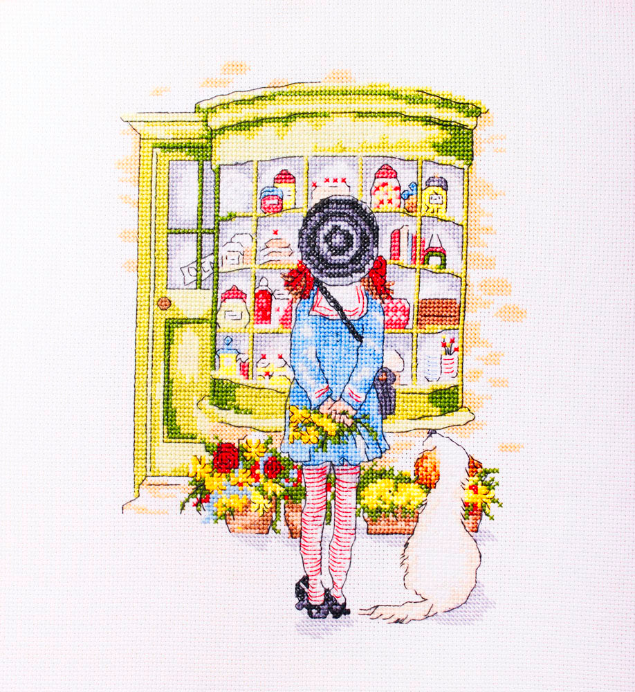 Elizabeth Davies Counted Cross Stitch Kit - The Old Sweet Shop