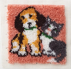 Wonderart Best Friends Latch Hook Rug Kit 12" x 12"
