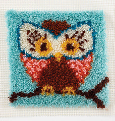Wonderart Latch Hook Kit - Hoot Hoot 12" x 12"