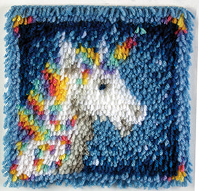 Wonderart Latch Hook Kit - Unicorn 12" x 12"