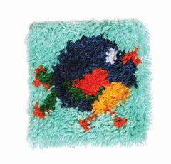 Wonderart Tweet Latch Hook Rug Kit 8" x 8"