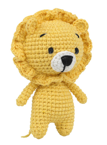 Knitty Critters - Pouch Pals I Leo The Lion | DIY Amigurumi Crochet Kit