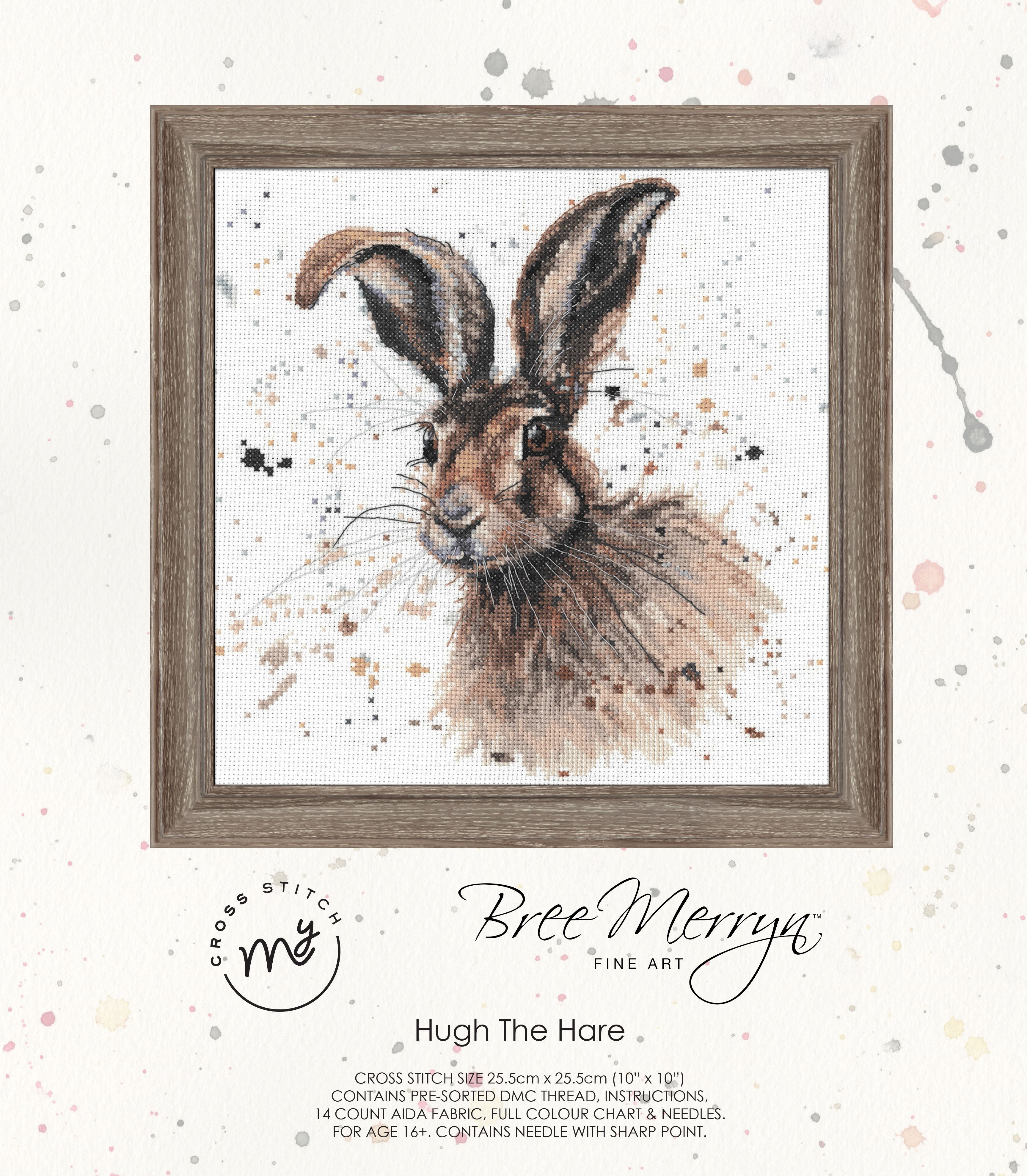 Bree Merryn - Counted Cross Stitch Kit - Hugh The Hare